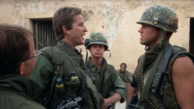 Still from Full Metal Jacket (1987) that has been tagged with: soldier & exterior & day & helmet