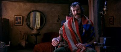Still from Gangs of New York (2002) that has been tagged with: american flag & historical & interior & clean single & medium wide