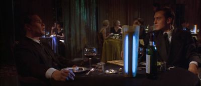 Still from Gattaca (1997) that has been tagged with: restaurant & interior & wide shot