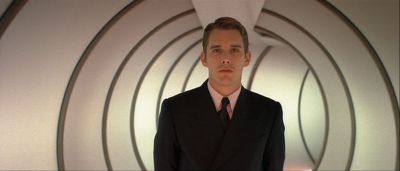 Still from Gattaca (1997) that has been tagged with: medium shot & dystopian & day