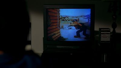 Still from Ghost Dog: The Way of the Samurai (1999) that has been tagged with: cartoon & over-the-shoulder