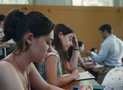 Still from Happening (2021) that has been tagged with: classroom & studying