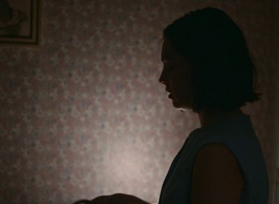 Still from Happening (2021) that has been tagged with: night & medium shot & interior & bedroom