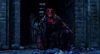 Still from Hellboy (2004) that has been tagged with: 6699cc & clean single & night & interior
