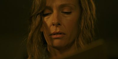 Still from Hereditary (2018) that has been tagged with: 5a2720 & low-angle & close-up