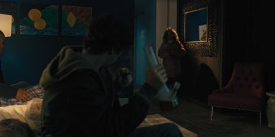 Still from Hereditary (2018) that has been tagged with: night & over-the-shoulder & wide shot & party