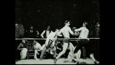 Still from Hugo (2011) that has been tagged with: boxing & group-shot