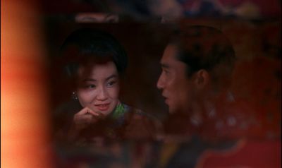 Still from In the Mood For Love (2000) that has been tagged with: night & two-shot & interior