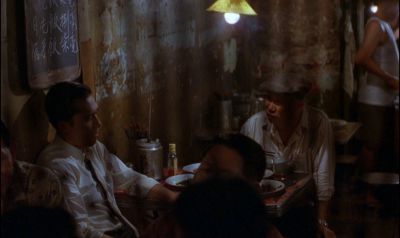 Still from In the Mood For Love (2000) that has been tagged with: restaurant & interior & wide shot