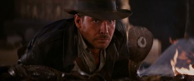 Still from Indiana Jones and the Raiders of the Lost Ark (1981) that has been tagged with: 9a6a60 & fire
