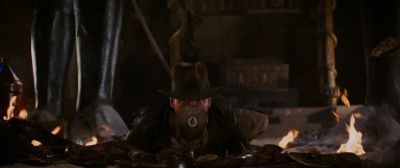 Still from Indiana Jones and the Raiders of the Lost Ark (1981) that has been tagged with: fire & cobra & snake
