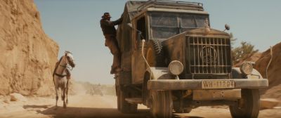 Still from Indiana Jones and the Raiders of the Lost Ark (1981) that has been tagged with: wide shot & truck & exterior