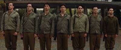 Still from Inglourious Basterds (2009) that has been tagged with: soldier & group & day