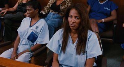 Still from Jackie Brown (1997) that has been tagged with: day & courtroom & interior & clean single & group-shot