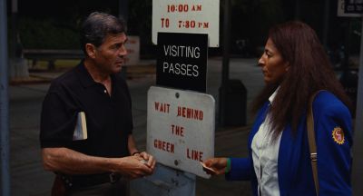 Still from Jackie Brown (1997) that has been tagged with: airport & parking lot