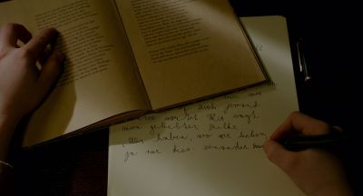 Still from JoJo Rabbit (2019) that has been tagged with: handwriting & writing