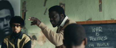 Still from Judas and the Black Messiah (2021) that has been tagged with: classroom & low-angle