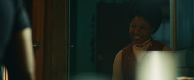 Still from Judas and the Black Messiah (2021) that has been tagged with: doorway & smiling