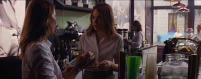 Still from La La Land (2016) that has been tagged with: coffee shop & pastry & cafeteria