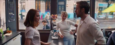 Still from La La Land (2016) that has been tagged with: interior & coffee shop