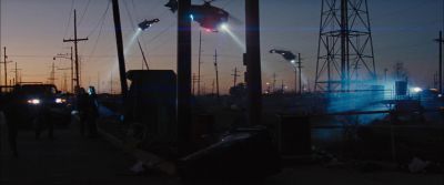Still from Looper (2012) that has been tagged with: night & searchlights