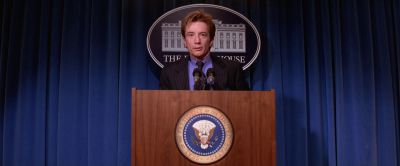Still from Mars Attacks! (1996) that has been tagged with: press conference