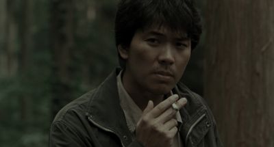 Still from Memories of Murder (2003) that has been tagged with: clean single & smoking