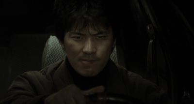 Still from Memories of Murder (2003) that has been tagged with: car interior & night