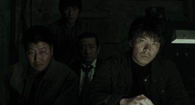 Still from Memories of Murder (2003) that has been tagged with: night & group-shot & medium shot