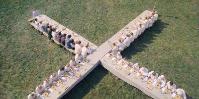 Still from Midsommar (2019) that has been tagged with: overhead & high-angle