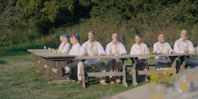 Still from Midsommar (2019) that has been tagged with: group-shot & medium wide