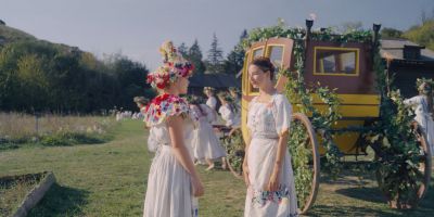 Still from Midsommar (2019) that has been tagged with: day & carriage & wide shot