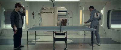 Still from Moon (2009) that has been tagged with: interior & ping-pong & day