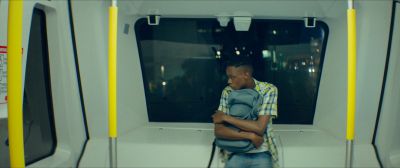 Still from Moonlight (2016) that has been tagged with: night & bus interior