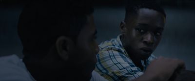 Still from Moonlight (2016) that has been tagged with: over-the-shoulder & close-up