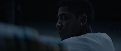 Still from Moonlight (2016) that has been tagged with: close-up & profile shot & over-the-shoulder