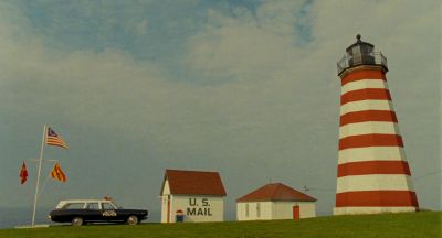 Still from Moonrise Kingdom (2012) that has been tagged with: day & lighthouse