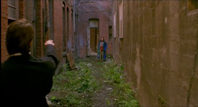 Still from My Own Private Idaho (1991) that has been tagged with: over-the-shoulder & wide shot