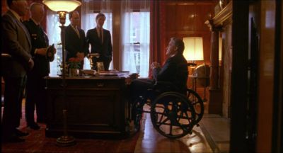 Still from My Own Private Idaho (1991) that has been tagged with: day & desk & wheelchair