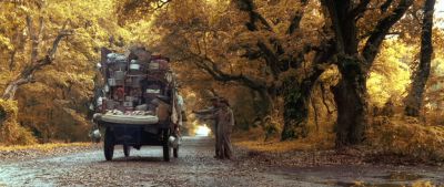 Still from O Brother, Where Art Thou? (2000) that has been tagged with: woods & car & wide shot