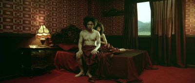 Still from Oldboy (2003) that has been tagged with: interior & wide shot & lamp