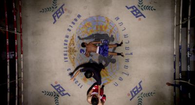 Still from Only God Forgives (2013) that has been tagged with: a67a59 & overhead & boxing ring & high-angle