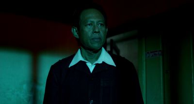 Still from Only God Forgives (2013) that has been tagged with: 004d4a & night & interior