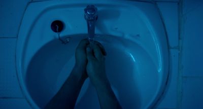 Still from Only God Forgives (2013) that has been tagged with: 74c3fb & top-down & hand washing & hands & night