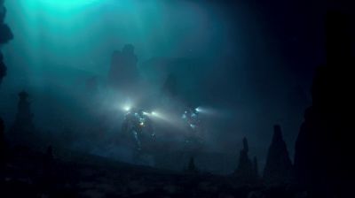 Still from Pacific Rim (2013) that has been tagged with: 08e7dc & fog