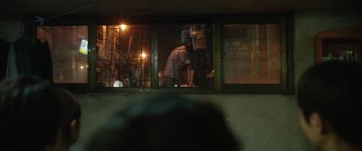 Still from Parasite (2019) that has been tagged with: exterior & window & night