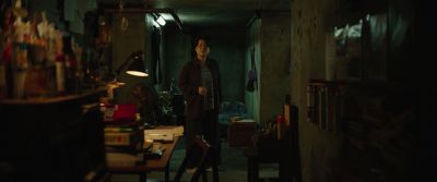 Still from Parasite (2019) that has been tagged with: practical lamp & basement