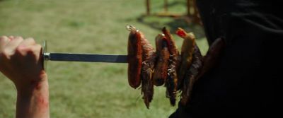 Still from Parasite (2019) that has been tagged with: skewer & bbq