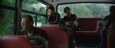 Still from Parasite (2019) that has been tagged with: bus & day