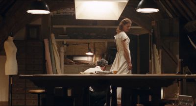 Still from Phantom Thread (2017) that has been tagged with: two-shot & day & period & historical & wide shot